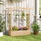 Natural Pine Wood Raised Garden Bed with Trellis and Hanging Roof 44x14x45